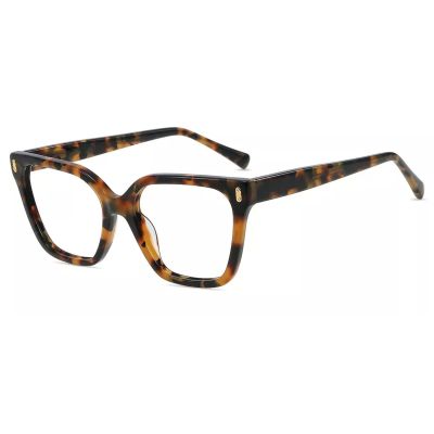 Firmoo Retro Square Blue Light Glasses Classic Acetate Frame for Women Men Replaceable Lenses UV Protection (Tortoise)