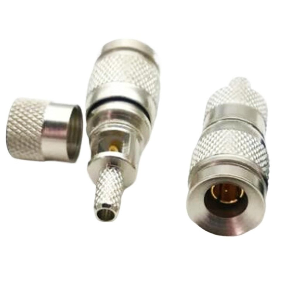 10pcs DIN 1.0/2.3 CC4 Male Plug Crimp Adapter Connector for RG174 RG316 LMR100 RG179 Cable