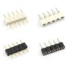 CTGFBUW 5pcs 2.54mm Pitch 5 Pin 5P Round Hole Male Female Header Connector Straight Single Row(Female Header- White) view 2