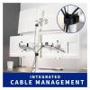 ADBWEKKF White triple monitor desk stand with adjustable base for 3 screens up to 30 inches view 2