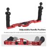 Compatible for DSLR - Dual Handle Underwater Diving Rig, Adjustable Camera Tray Stabilizer & Housing Bracket Replacement view 2