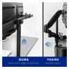 ADBWEKKF Heavy Duty Recessed Wall Triple Monitor Desk Stand, 3 Screens up to 27" view 3