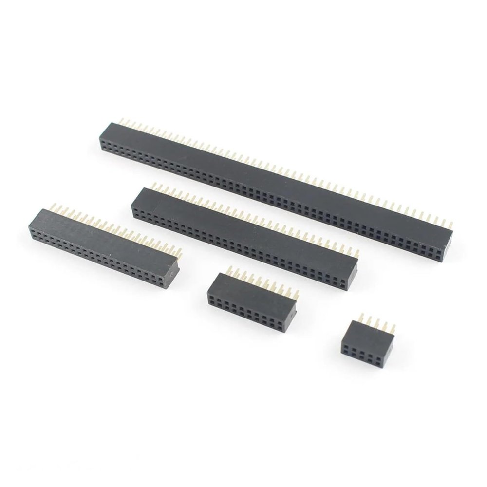 CTGFBUW 10pcs 1.27mm Pitch Female Header 2x5 2x10 2x20 2x25 2x30 2x40 2x50 Pin Double Row Straight Connector 10/20/40/50/60/80/100P(2x20P)