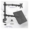 ADBWEKKF Computer and Monitor Desk Mount Bracket Black Adjustable Fits 1 Screen Up to 32 Inches view 2