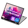 CHUWI 2-in-1 Touchscreen Laptop 10.51'', 16GB RAM 512GB SSD, Intel N150, Windows 11, Portable Mini Laptop, 2K FHD IPS Display, Backlit Keyboard, WiFi 6, BT 5.2, Camera, Type-C view 1