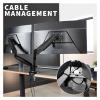 ADBWEKKF Dual Extra Wide 35" Monitor Stand Desk Mount with Pneumatic Spring Arms - view 2