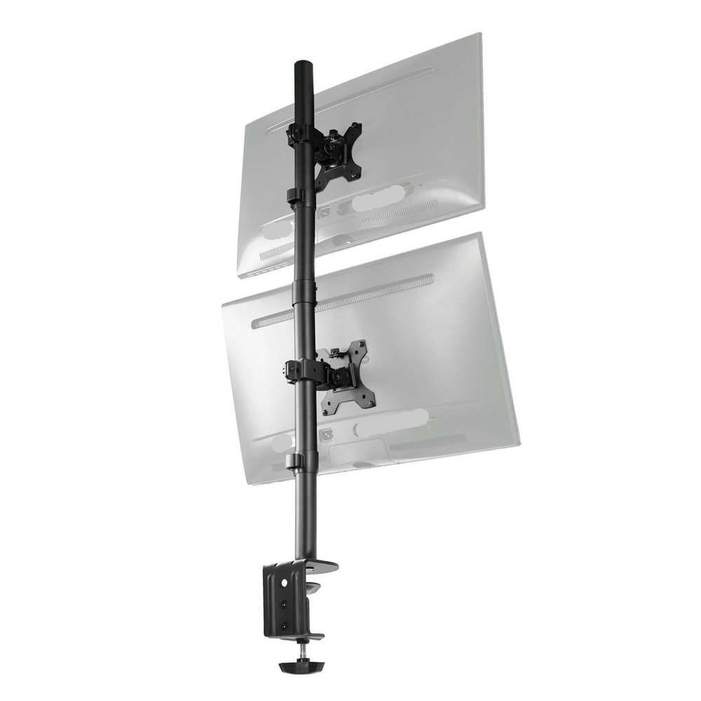 ADBWEKKF Black Dual LCD Monitor Desk Stand, Vertical 2 Screens Up to 34 Inches
