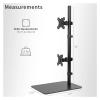 ADBWEKKF Dual Ultra-Wide Monitor Desk Stand with Adjustable Base for 2 Screens up to 45 Inches view 2