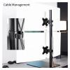 ADBWEKKF Dual Ultra-Wide Monitor Desk Stand with Adjustable Base for 2 Screens up to 45 Inches view 3