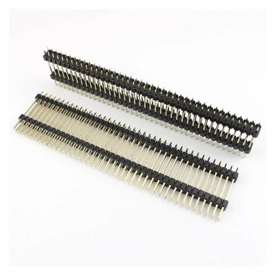 CTGFBUW 5pcs 2.54mm 40P 1x40 2x40 Pin Header Strip Male Single Double Row Insulator Plastic Straight Connector 17mm 21mm 20mm 25mm(2x40P L-20mm)