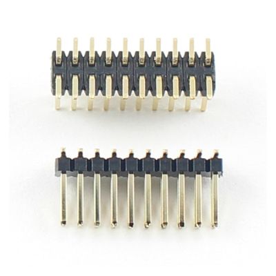 CTGFBUW 10pcs Gold Plated 1.27mm Pitch 2x10 20 Pin Header Strip Male Double Row SMT SMD 20P Socket Connector