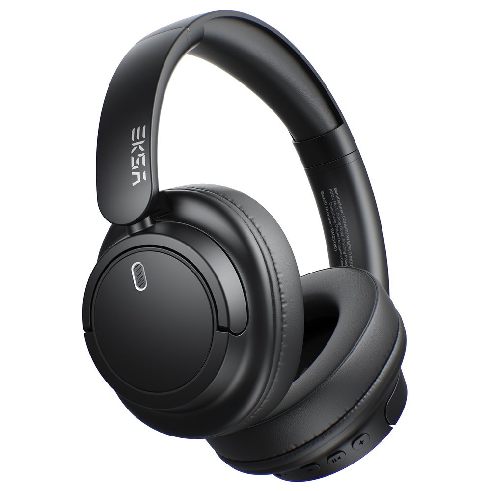 EKSA Wireless Headphones Over Ear, Bluetooth Headphones with Microphone, Hi-Res Audio, 90H Playtime, 6 EQ Modes, Lightweight, Foldable, Bluetooth Headset for PC/Cellphone/Home/Travel/Office Black