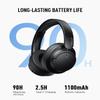 EKSA Wireless Headphones Over Ear, Bluetooth Headphones with Microphone, Hi-Res Audio, 90H Playtime, 6 EQ Modes, Lightweight, Foldable, Bluetooth Headset for PC/Cellphone/Home/Travel/Office Black view 4