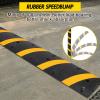 2 Pack Rubber Speed Bumps, 6Ft Heavy Duty Speed Bump, 25000LBS Capacity Cable Protector Ramp, Modular Cable Protector Ramps for Driveway/Road, Includes 8 Bolt Spikes view 2