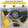 2 Pack Rubber Speed Bumps, 6Ft Heavy Duty Speed Bump, 25000LBS Capacity Cable Protector Ramp, Modular Cable Protector Ramps for Driveway/Road, Includes 8 Bolt Spikes view 3