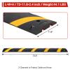 2 Pack Rubber Speed Bumps, 6Ft Heavy Duty Speed Bump, 25000LBS Capacity Cable Protector Ramp, Modular Cable Protector Ramps for Driveway/Road, Includes 8 Bolt Spikes view 4