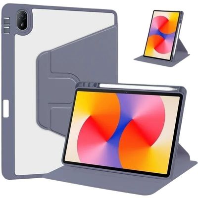 360 Rotating Acrylic Tablet Case Suitable for Huawei MatePad Pro 13.2-inch 2025 Flip Leather Cover with Pencil Holder