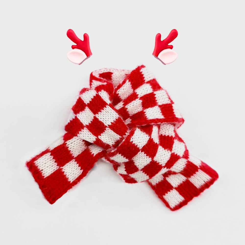 New Year Accessory Set for IMILAB C21, C22, C30 Dual, C40, Reindeer Antler Ears & Red Scarf Decoration, Cute Holiday Outfit for Indoor Security Camera, Festive New Year Home Dcor