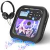 ERASINY Portable-CD-Player with Bluetooth - Rechargeable with FM Transmitter, Dual Speakers, Headphones and AUX Use for Car Travel Home view 1