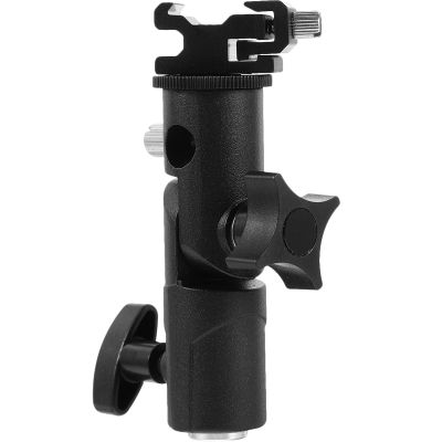 BESPORTBLE Professional Umbrella Swivel Holder Flash Light Bracket with Base Metal Photography Stand Compatible with Tripod and Light Stand for Studio Lighting Video Recording