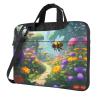 WZYWHJ 15.6 inch Bee Garden Prints Laptop Bag - with Soft Interior, Multiple Pockets - Ideal for Men, Travel and Business view 1