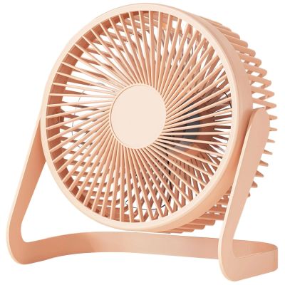 byepica 8 Inch USB Desktop Fan with Adjustable Angles, Quiet 2-Speed Portable Cooling for Work, Study & Bedroom in Orange