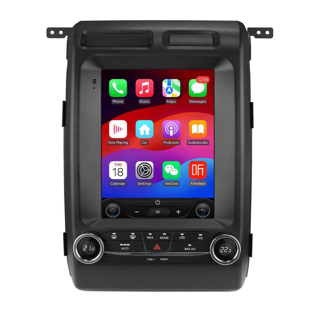 Android14 10.4 inch HD Touchscreen Car Radio Upgrade for F150 2009-2014 Wireless Carplay | Android Auto 2G+64G WiFi GPS Navigation Bluetooth 5.0 FM,SWC,Car Tablet
