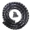 BESPORTBLE Black Spiral Cable Sleeve Tube Wire Wrap Cord Organizer Flexible PE Coiled Cable Protector with Pet Chew Resistance for Home Office view 1