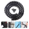 BESPORTBLE Black Spiral Cable Sleeve Tube Wire Wrap Cord Organizer Flexible PE Coiled Cable Protector with Pet Chew Resistance for Home Office view 3