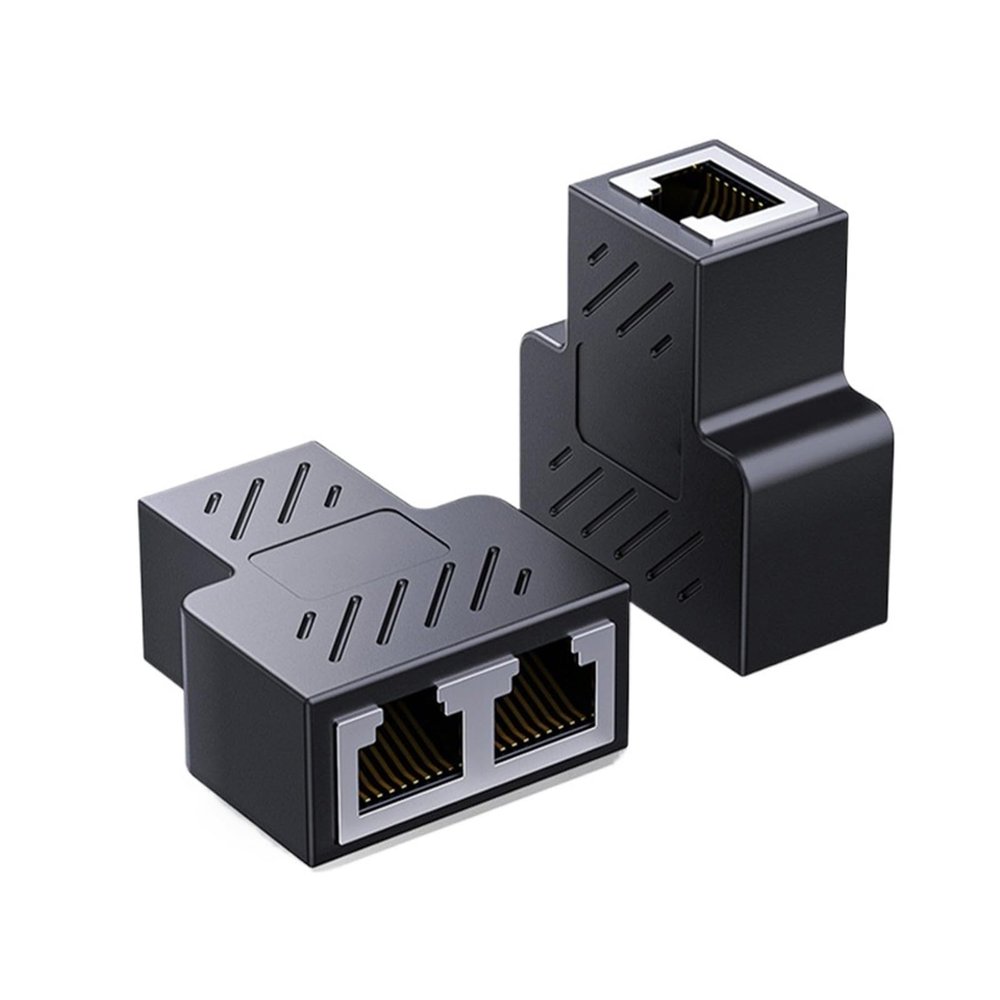 ZMEGTURQ 2PCS RJ45 Splitter 1 to 2 Ethernet Adapter Extender