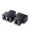 ZMEGTURQ 2PCS RJ45 Splitter 1 to 2 Ethernet Adapter Extender view 2
