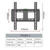 Universal TV Wall Mount Bracket Tilt Adjustable Strengthen Support for 26''-65'' TV Stand Holder Load Up to 50kg VESA 400 * 400mm(Style 1) view 2