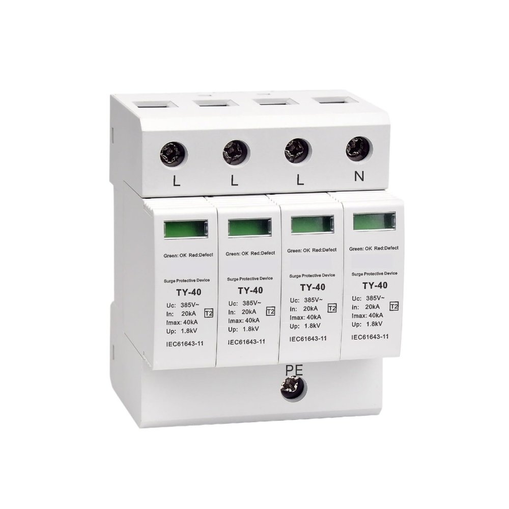 YUANFANNN Surge Protective Device Three-Phase Surge Protector Arrester TY-40 385 4P