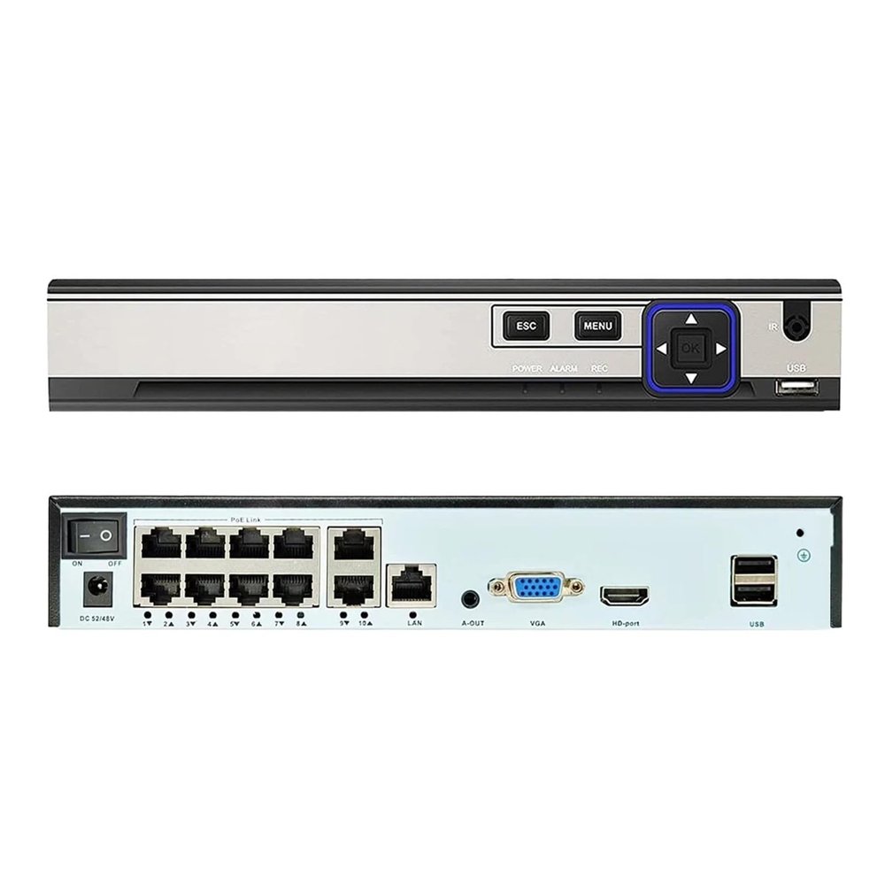 8CH/4CH 8MP H.265 PoE Video Recorder(1T,8CH)