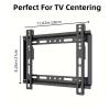 Compatible for BEISHIFixed TV Wall Mount Monitor Holder Adjustable TV Mount Bracket for 14-32 Inch TV Rack VESA 200X200mm Space Saving(14-42inch) view 3