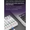 YUEHISY Number Pad, Mechanical 34 Keys USB C Wired Numeric Keypad with RGB Backlit, Blue Switches, Plug and Play for Laptop and Desktop (White) view 4