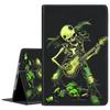 Case for Samsung Galaxy S10 Ultra/S9 Ultra/S8 Ultra 14.6 Inch 2024/2023 /2022, Slim Folding Stand Cover with Auto Wake/Sleep for Galaxy Tab S10 Ultra, Green Skeleton Playing Guitar view 1