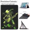 Case for Samsung Galaxy S10 Ultra/S9 Ultra/S8 Ultra 14.6 Inch 2024/2023 /2022, Slim Folding Stand Cover with Auto Wake/Sleep for Galaxy Tab S10 Ultra, Green Skeleton Playing Guitar view 3