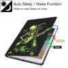 Case for Samsung Galaxy S10 Ultra/S9 Ultra/S8 Ultra 14.6 Inch 2024/2023 /2022, Slim Folding Stand Cover with Auto Wake/Sleep for Galaxy Tab S10 Ultra, Green Skeleton Playing Guitar view 4