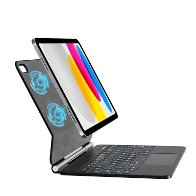 aoub Compatible Keyboard Case for iPad 10th Generation 2022 & 11th (A16, 2025)  Magic-Style Keyboard with Multi-Touch Trackpad  Floating Cantilever Stand  Magnetic Case with Backlit, Black