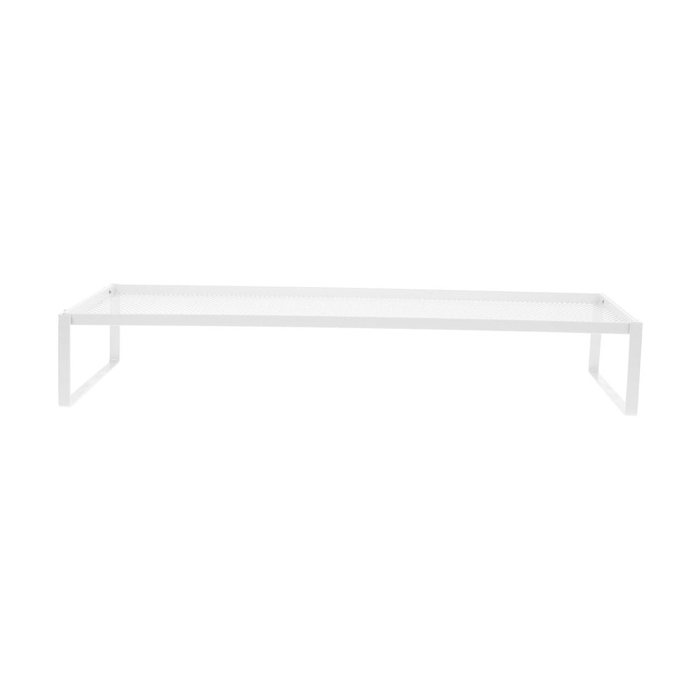 COHEALI Ergonomic Desk Monitor Riser Stand with Frame Height Computer Display Riser for Office and Home Space-saving Monitor Rack with Keyboard Storage White Desktop Organizer