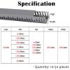 39.4in Length PVC Open Slot Wiring Raceway, Cord Concealer Organizer for Conference/Computer Room, Professional Server Rack Cable Management Raceway(16 PCS,W H 4IN x 4IN) view 2