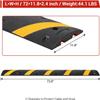 2 Pack Rubber Speed Bumps, 6Ft Heavy Duty Speed Bump, 25000LBS Capacity Cable Protector Ramp, Modular Cable Protector Ramps with 2 Channels for Driveway/Road view 2