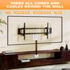 in Wall Cable Management Kit with Recessed Outlet Box, Two-Hole Socket, 10ft Power Cord, Tv Cable Hider Wall Kit Fits All Plugs, Easy, Safe Cable Management view 2