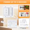 in Wall Cable Management Kit with Recessed Outlet Box, Two-Hole Socket, 10ft Power Cord, Tv Cable Hider Wall Kit Fits All Plugs, Easy, Safe Cable Management view 4