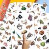 100PCS Wild Animal Stickers  Jungle Safari Wildlife Zoo Waterproof Vinyl Stickers Water Bottles, Laptop, Scrapbook, Party Favors, Classroom Rewards view 3