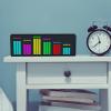 ZIJINGM RGB Digital Audio Spectrum Analyzer, LED Music Clock, Colorful 1624 Segment Rhythm Lights, with 20 Dynamic and 7 Color Effect Display view 2
