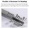 78.7in Length Duct PVC Open Slot Wiring Raceway, Cable Management Channel Cord Track for Under Desk/Laboratory/Businesses, Wire Channels to Hide Wires Gray(8 PCS,W H 3.2IN x 3.2IN) view 4