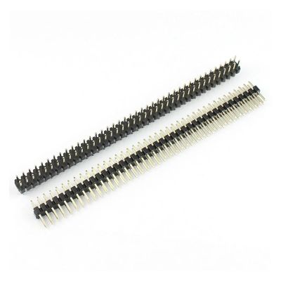 CTGFBUW 20pcs Gold Plated 2mm 2.0mm Pitch 2x40 80 Pin Double Male Long Header Strip Connector 180 Degree 80P Length 8.7mm