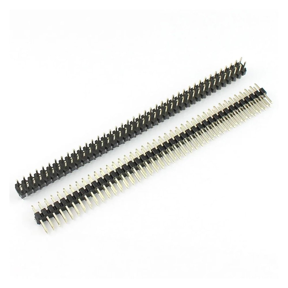 CTGFBUW 20pcs Gold Plated 2mm 2.0mm Pitch 2x40 80 Pin Double Male Long Header Strip Connector 180 Degree 80P Length 8.7mm